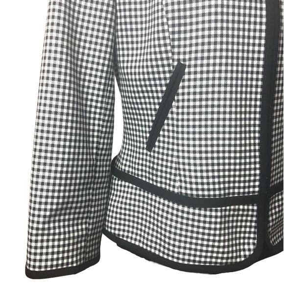 Calvin Klein Black and White Gingham Blazer - Size 2 - Picture 5 of 9